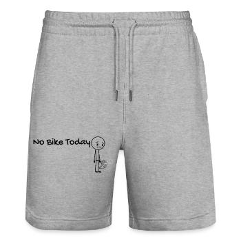 Keine Fahrradgeschenk-Geschenkidee - Stanley/Stella Unisex Bio Joggingshorts Trainer  - Grau meliert - Vorne - Nik (191cm) & Marisol (170cm)