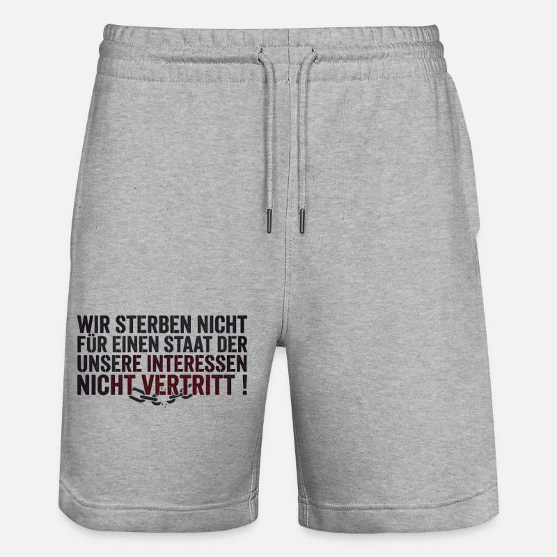 Protest Statement - Stanley/Stella Trainer Unisex Organic Jogging Shorts - heather grey