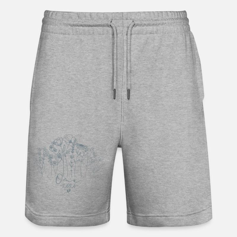 Stolze Oma 2026 Geschenkidee - Stanley/Stella Unisex Bio Joggingshorts Trainer  - Grau meliert