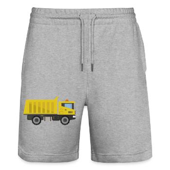 Lkw - Stanley/Stella Unisex Bio Joggingshorts Trainer  - Grau meliert - Vorne - Nik (191cm) & Marisol (170cm)