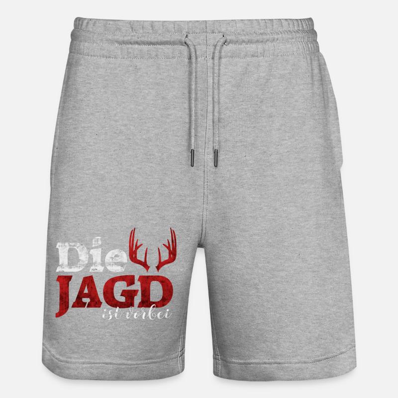 La chasse est terminée - Short de jogging bio TRAINER Stanley/Stella unisexe - gris chiné