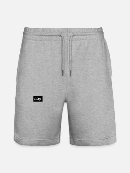 Slay. Simple, funny. Teenage Youngsters - Stanley/Stella Trainer Unisex Organic Jogging Shorts - heather grey