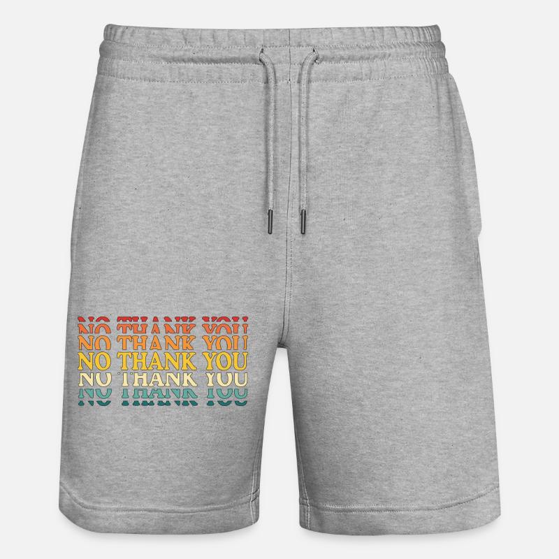 Non merci - Short de jogging bio TRAINER Stanley/Stella unisexe - gris chiné