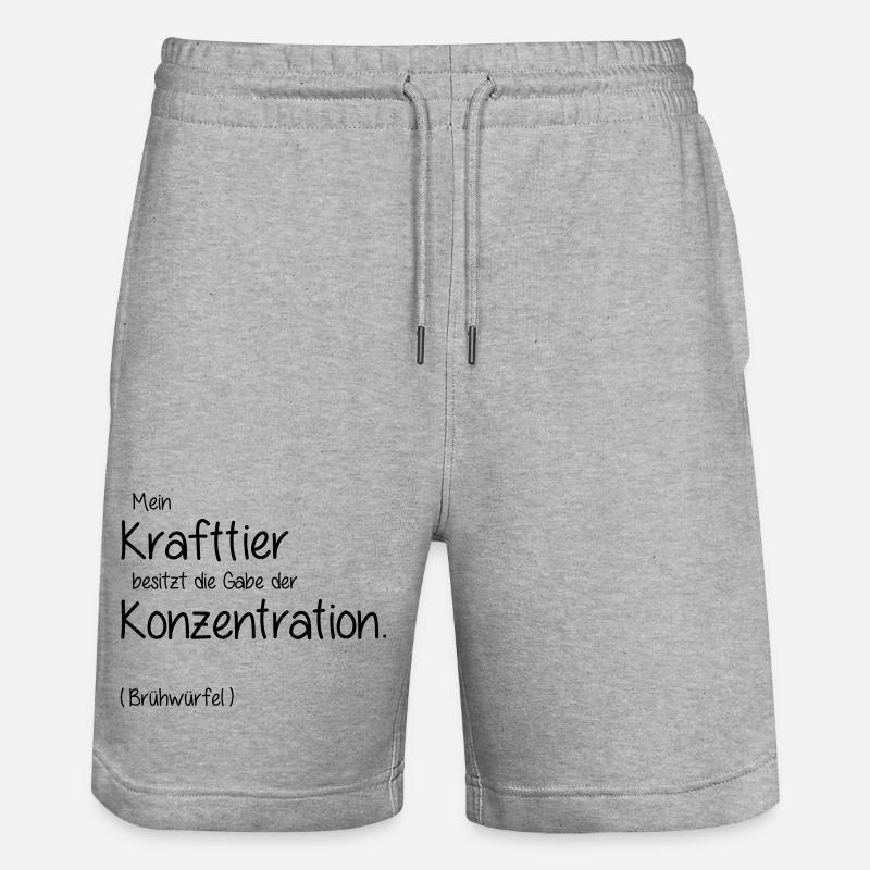 Krafttier - Stanley/Stella Unisex Bio Joggingshorts Trainer  - Grau meliert