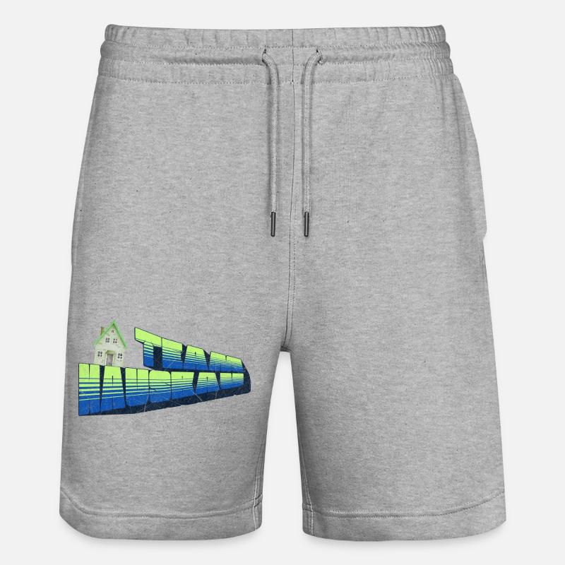 Construction de maisons d’équipe - Short de jogging bio TRAINER Stanley/Stella unisexe - gris chiné