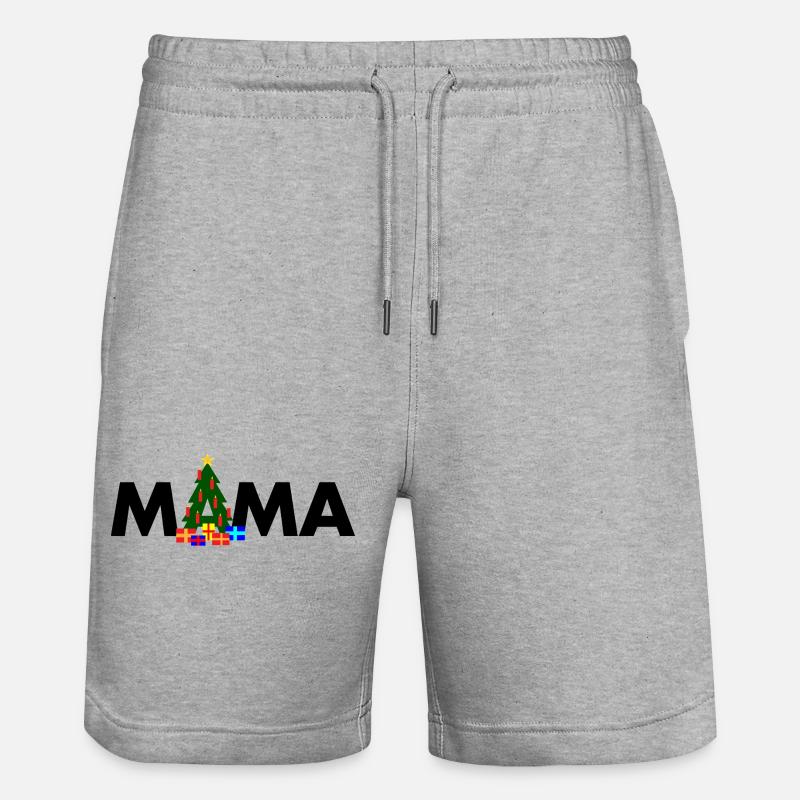 Maman Sapin de Noël - Short de jogging bio TRAINER Stanley/Stella unisexe - gris chiné