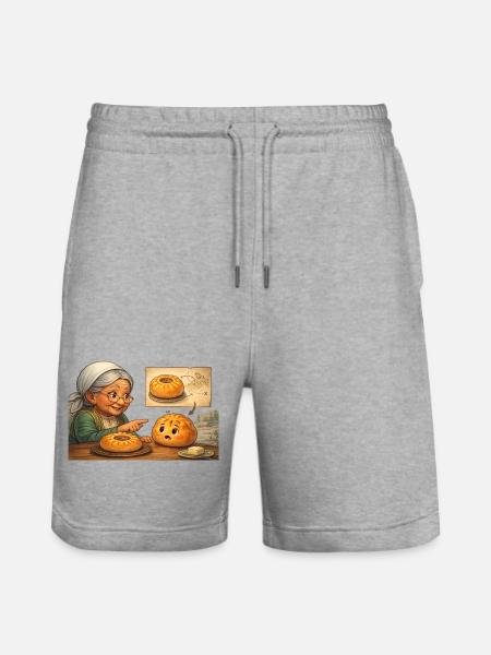 Tatar Babushka explains to the Russian Beljas - Stanley/Stella Trainer Unisex Organic Jogging Shorts - heather grey
