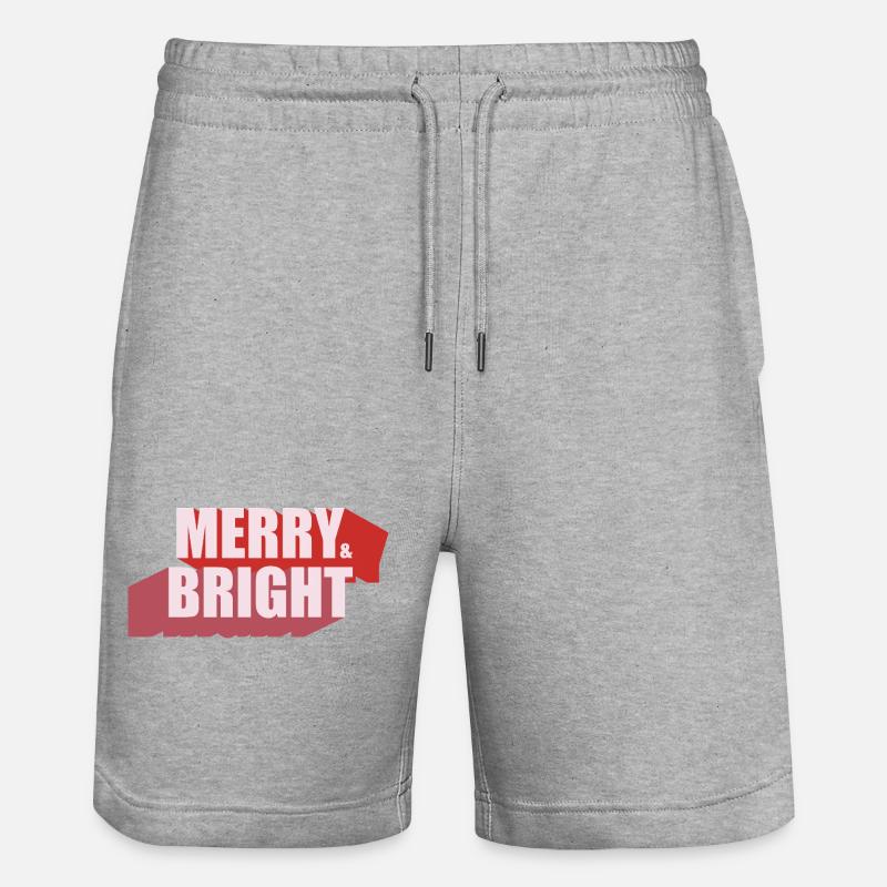 Merry et Bright Noël rétro - Short de jogging bio TRAINER Stanley/Stella unisexe - gris chiné