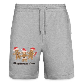 Gingerbread Crew Musician Music - Stanley/Stella Unisex Bio Joggingshorts Trainer  - Grau meliert - Vorne - Nik (191cm) & Marisol (170cm)