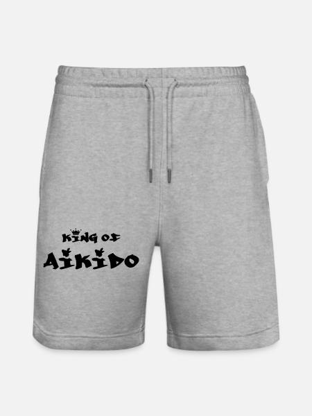 the King of Aikido - Stanley/Stella Trainer Unisex Organic Jogging Shorts - heather grey
