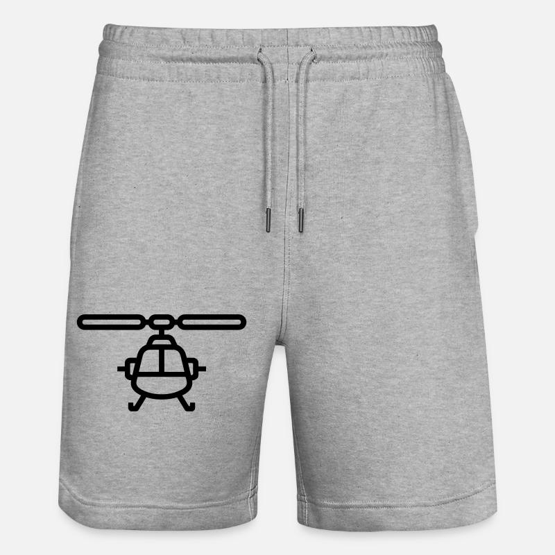 hélicoptère - Short de jogging bio TRAINER Stanley/Stella unisexe - gris chiné