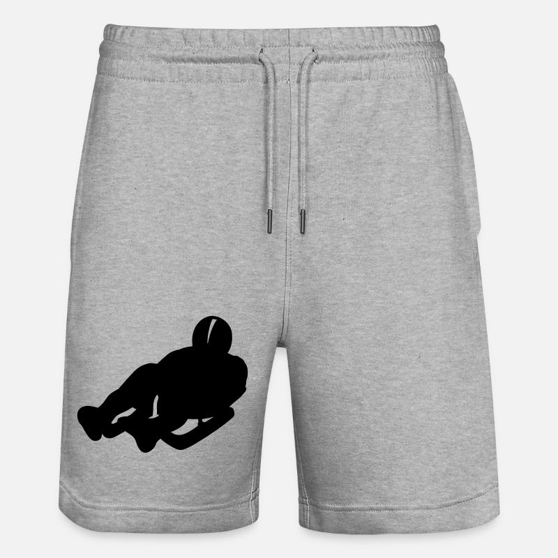 Schlitten - Stanley/Stella Unisex Bio Joggingshorts Trainer  - Grau meliert