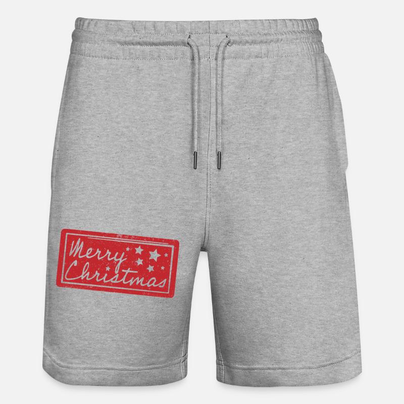 Joyeux Noël Style Rouge Scellé - Short de jogging bio TRAINER Stanley/Stella unisexe - gris chiné