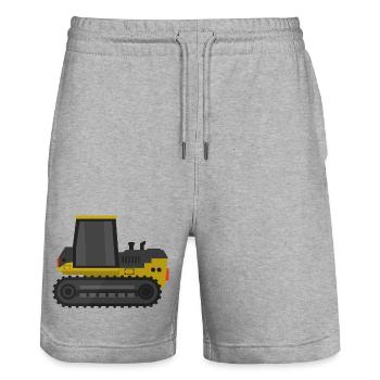 Crawler tractor - Stanley/Stella Trainer Unisex Organic Jogging Shorts - heather grey - Front - Nik (191cm) & Marisol (170cm)