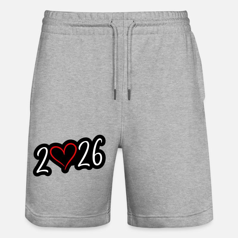 Cœur 2026 - Short de jogging bio TRAINER Stanley/Stella unisexe - gris chiné