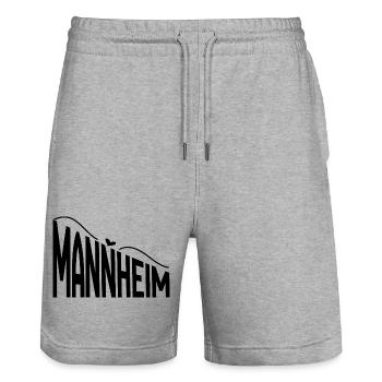 Mannheim - Stanley/Stella Unisex Bio Joggingshorts Trainer  - Grau meliert - Vorne - Nik (191cm) & Marisol (170cm)