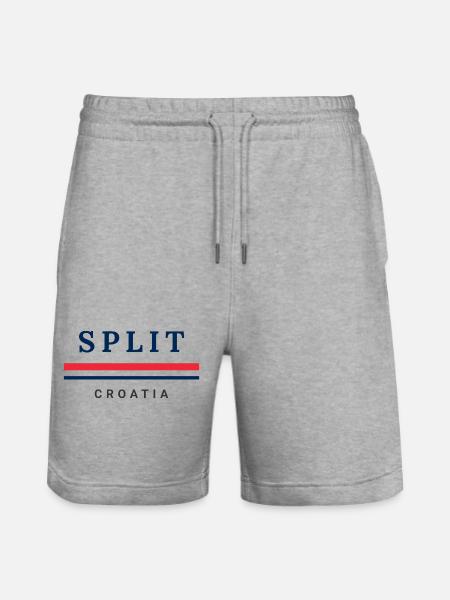 Split City Croatia - Stanley/Stella Trainer Unisex Organic Jogging Shorts - heather grey
