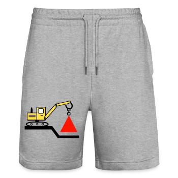 Bagger - Stanley/Stella Unisex Bio Joggingshorts Trainer  - Grau meliert - Vorne - Nik (191cm) & Marisol (170cm)