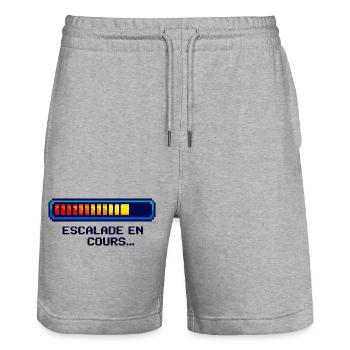 Eskalations Shirt – Geek Humor Français - Stanley/Stella Unisex Bio Joggingshorts Trainer  - Grau meliert - Vorne - Nik (191cm) & Marisol (170cm)