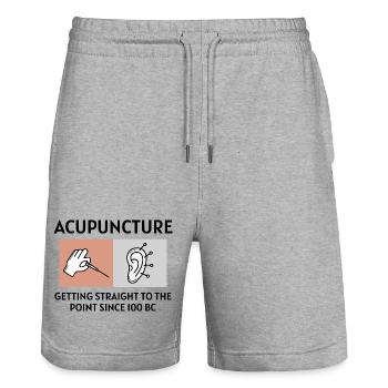 Licensed TCM Practitioner Expert Historical - Stanley/Stella Trainer Unisex Organic Jogging Shorts - heather grey - Front - Nik (191cm) & Marisol (170cm)