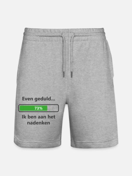 Patient... I'm thinking - Stanley/Stella Trainer Unisex Organic Jogging Shorts - heather grey