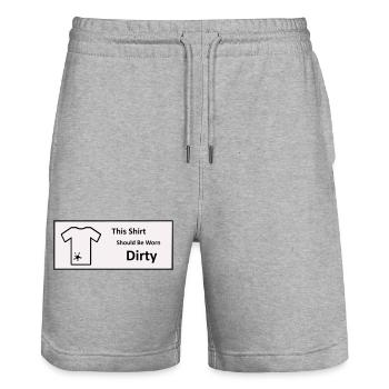 Dirty Shirt - Stanley/Stella Unisex Bio Joggingshorts Trainer  - Grau meliert - Vorne - Nik (191cm) & Marisol (170cm)