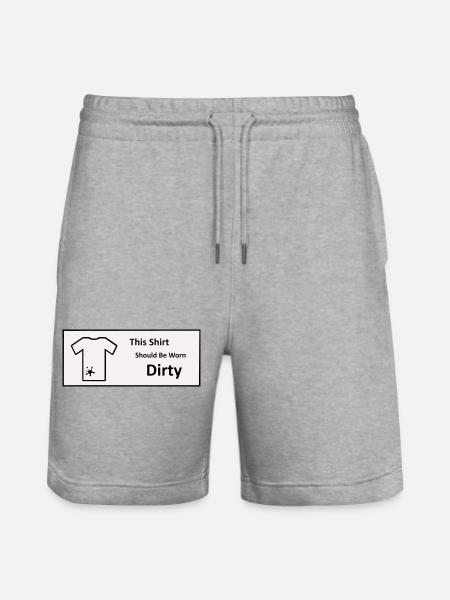 Dirty Shirt - Stanley/Stella Unisex Bio Joggingshorts Trainer  - Grau meliert