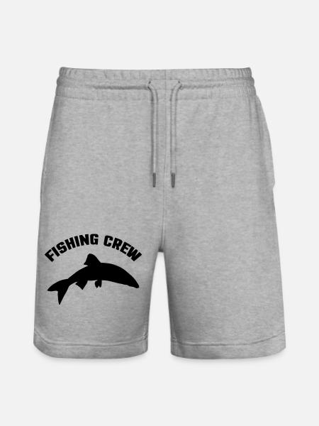 Fishing Crew - Stanley/Stella Trainer Unisex Organic Jogging Shorts - heather grey