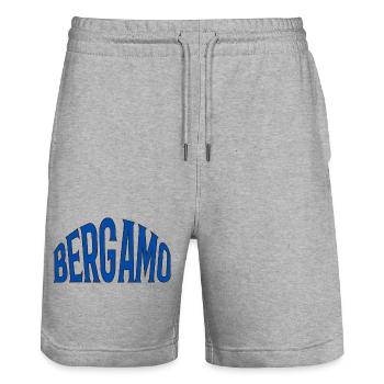 Bergamo - Stanley/Stella Trainer Unisex Organic Jogging Shorts - heather grey - Front - Nik (191cm) & Marisol (170cm)