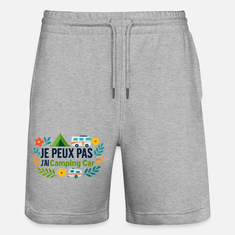 Camping Car et Fleurs Aventure - Short de jogging bio TRAINER Stanley/Stella unisexe - gris chiné