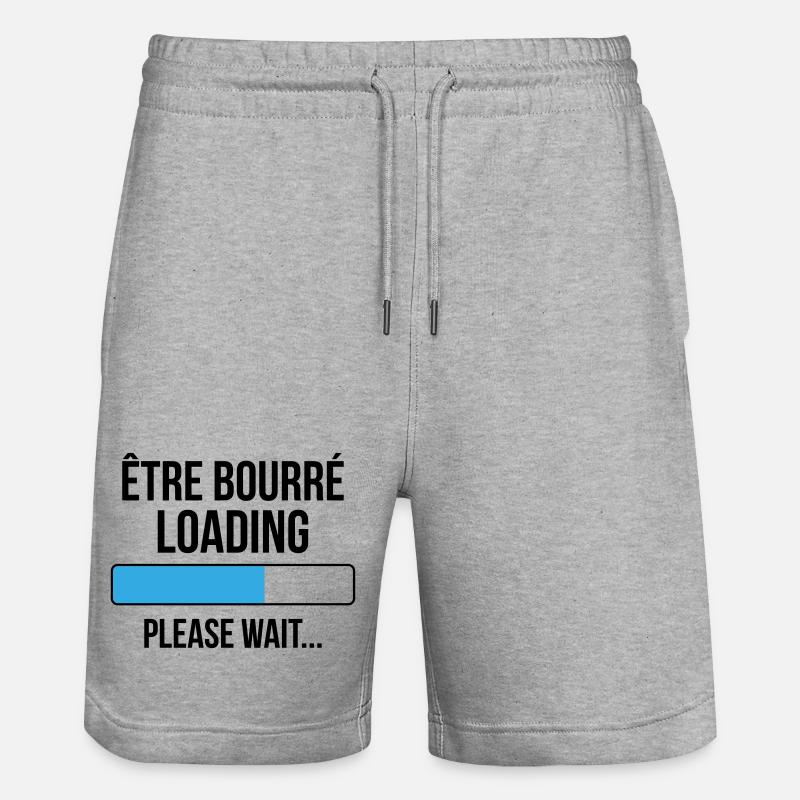 being stuffed loading... please wait - Stanley/Stella Trainer Unisex Organic Jogging Shorts - heather grey