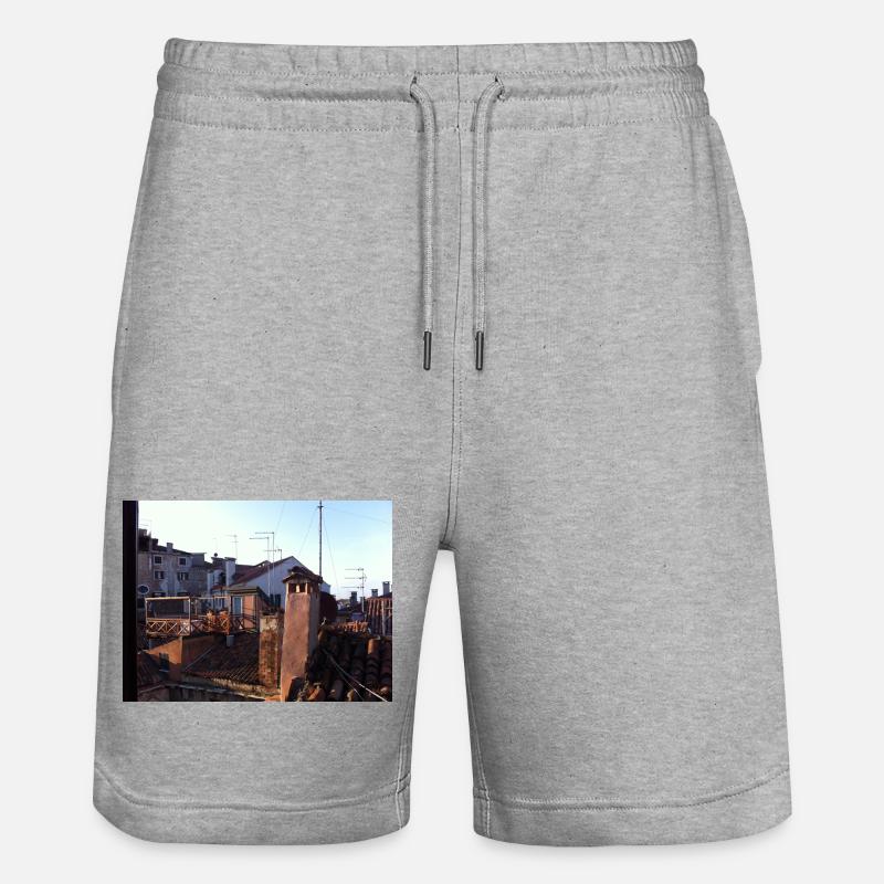 Dächer von Venedig - Stanley/Stella Unisex Bio Joggingshorts Trainer  - Grau meliert