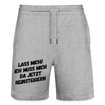 Let me, I've got to get into it - Stanley/Stella Trainer Unisex Organic Jogging Shorts - heather grey - Front - Nik (191cm) & Marisol (170cm)