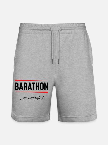 Barathon zum nächsten! Alkohol - Stanley/Stella Unisex Bio Joggingshorts Trainer - Grau meliert