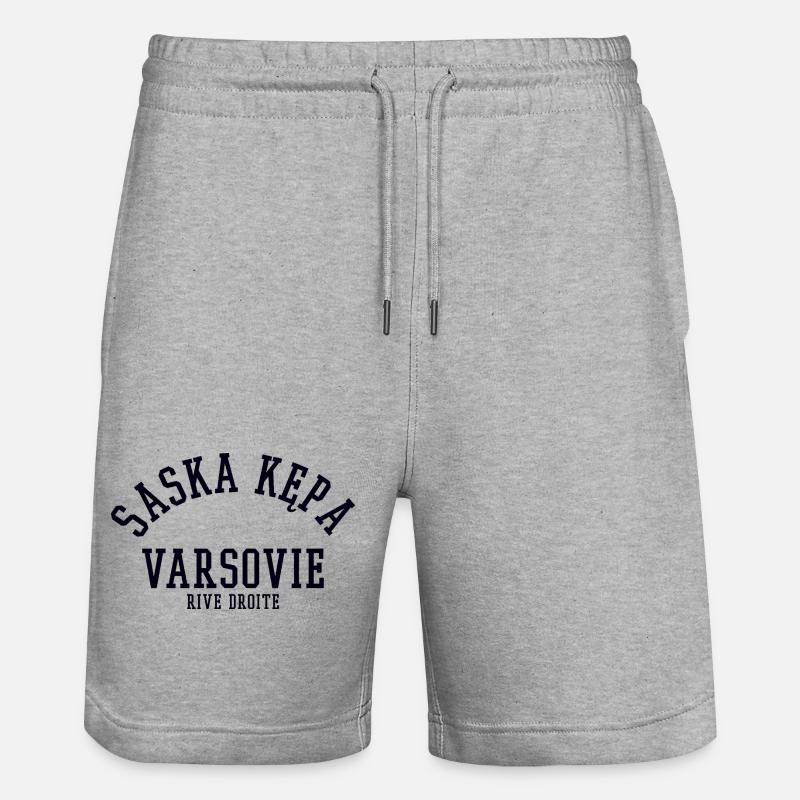 Saska Kepa Varsovie - Short de jogging bio TRAINER Stanley/Stella unisexe - gris chiné