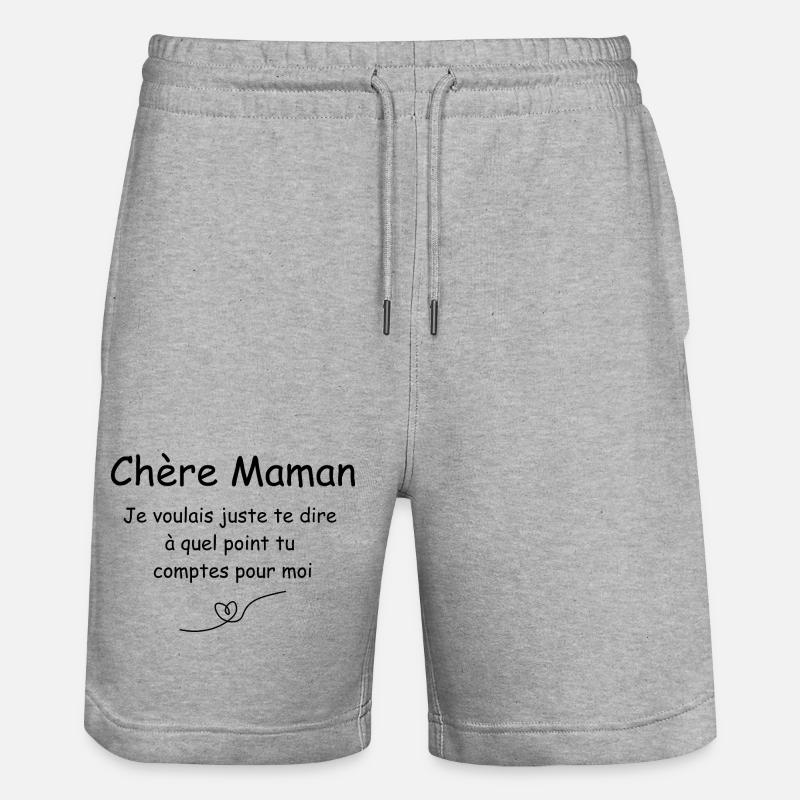 Chère Maman - Short de jogging bio TRAINER Stanley/Stella unisexe - gris chiné