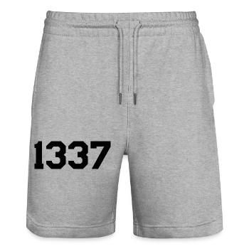 Bicycle in the Bargain – Textdesign - Stanley/Stella Unisex Bio Joggingshorts Trainer  - Grau meliert - Vorne - Nik (191cm) & Marisol (170cm)