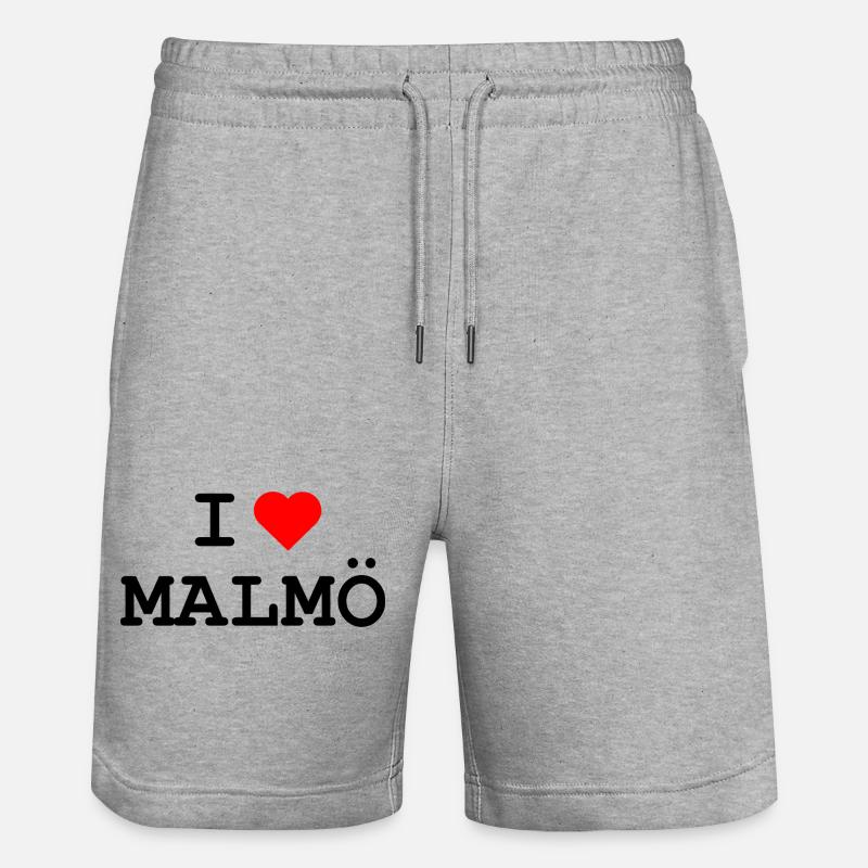 J’aime Malmö - Short de jogging bio TRAINER Stanley/Stella unisexe - gris chiné