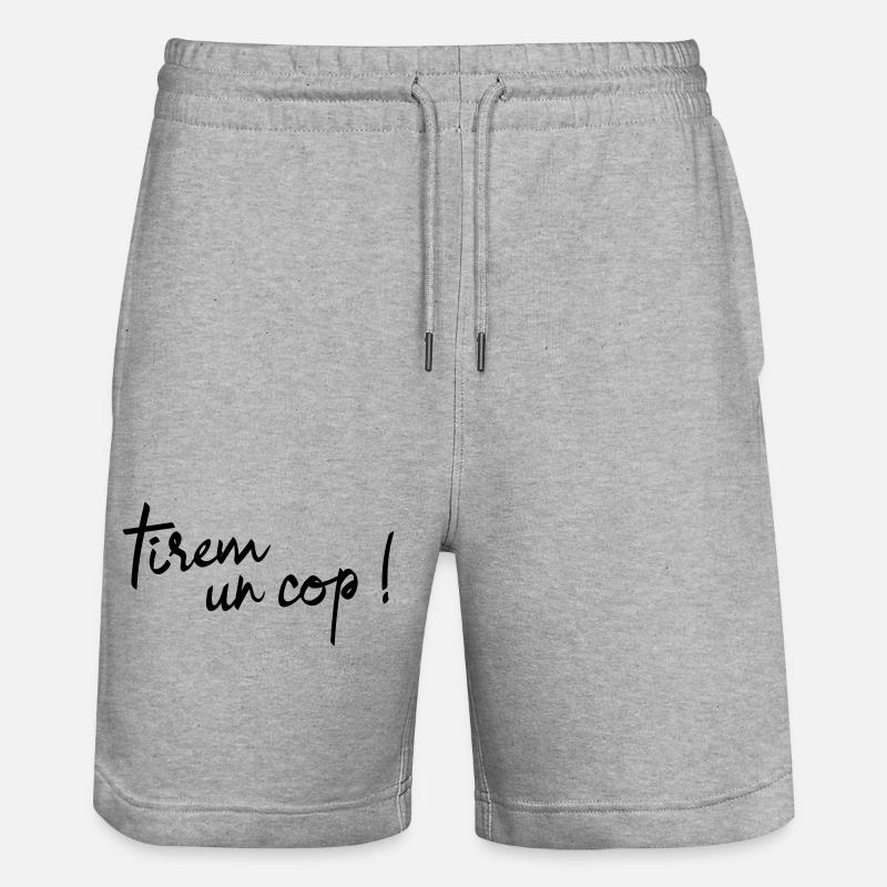 Tirèm un còp ! - Short de jogging bio TRAINER Stanley/Stella unisexe - gris chiné