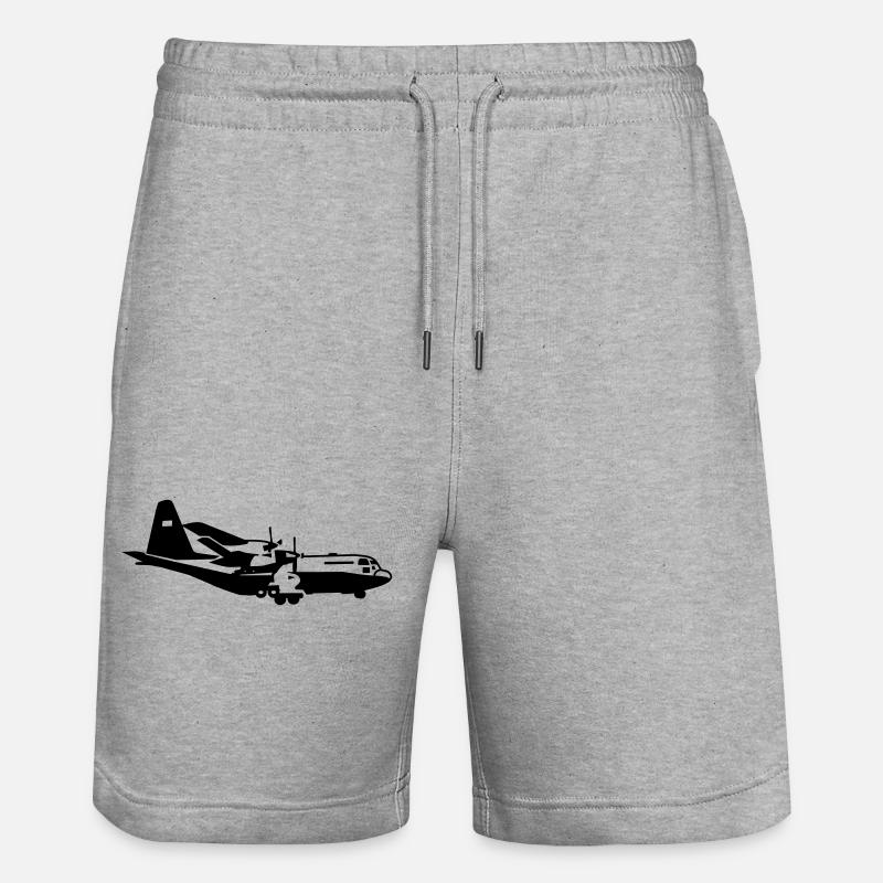 C-130 Hercules - Short de jogging bio TRAINER Stanley/Stella unisexe - gris chiné