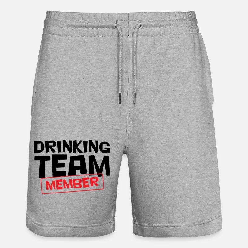 Drinking Team Member / Alcool - Short de jogging bio TRAINER Stanley/Stella unisexe - gris chiné