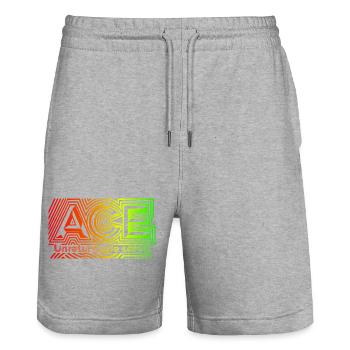 Conception d’ACE de tennis pour les fans de services parfaits - Short de jogging bio TRAINER Stanley/Stella unisexe - gris chiné - Devant - Nik (191cm) & Marisol (170cm)