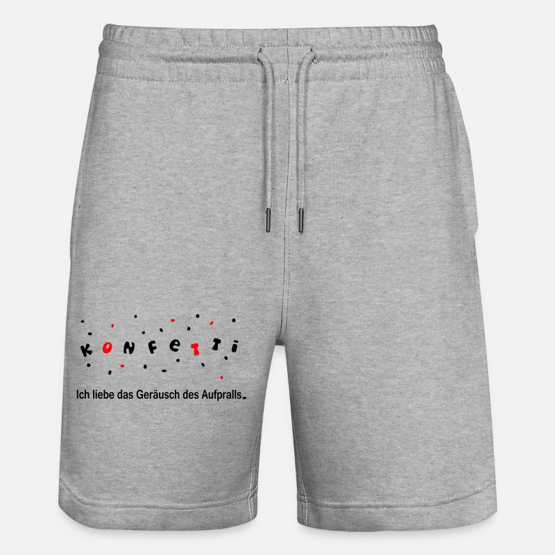 Confetti - Short de jogging bio TRAINER Stanley/Stella unisexe - gris chiné