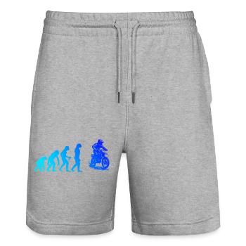 Un incontournable pour le vrai motocross - Short de jogging bio TRAINER Stanley/Stella unisexe - gris chiné - Devant - Nik (191cm) & Marisol (170cm)