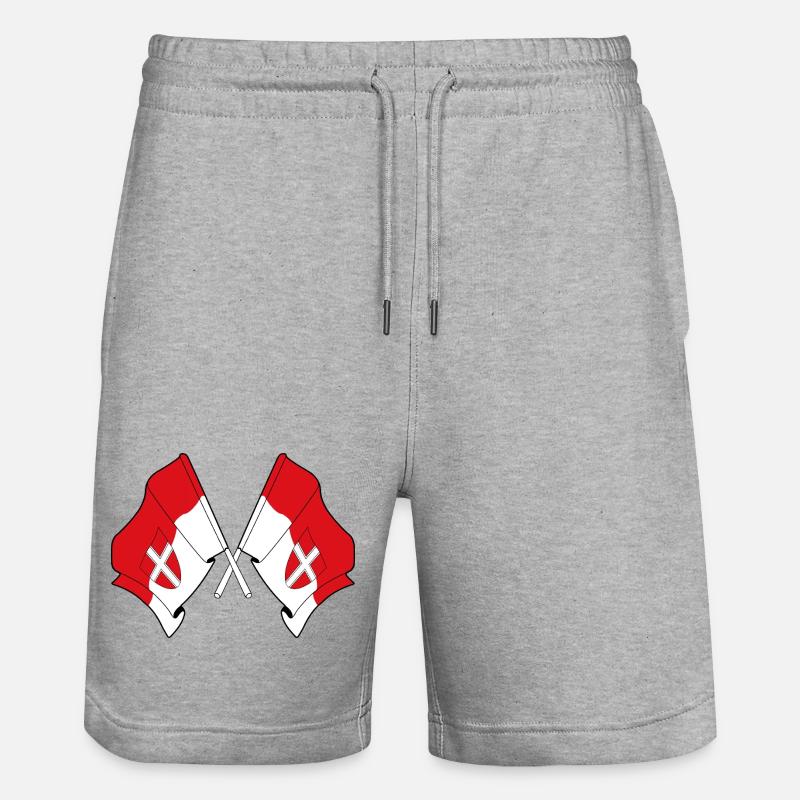 Drapeaux croisés de Vienne - Short de jogging bio TRAINER Stanley/Stella unisexe - gris chiné