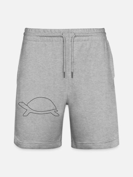 Turtle - Stanley/Stella Trainer Unisex Organic Jogging Shorts - heather grey