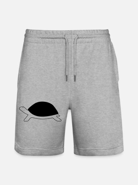 Turtle - Stanley/Stella Trainer Unisex Organic Jogging Shorts - heather grey
