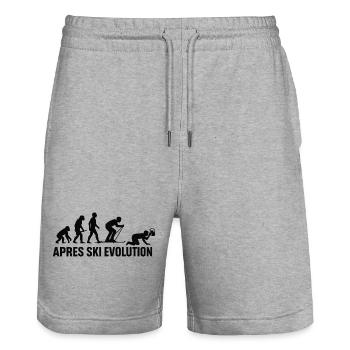 Après Ski Evolution Ski Vacances de ski - Short de jogging bio TRAINER Stanley/Stella unisexe - gris chiné - Devant - Nik (191cm) & Marisol (170cm)