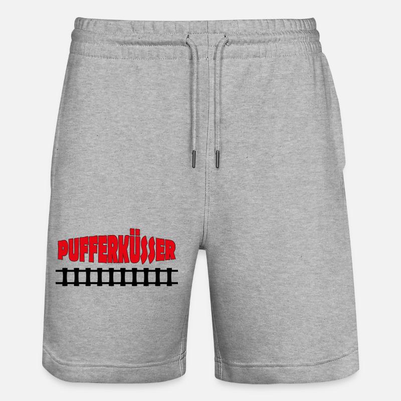 PUFFERKÜSSER - Short de jogging bio TRAINER Stanley/Stella unisexe - gris chiné