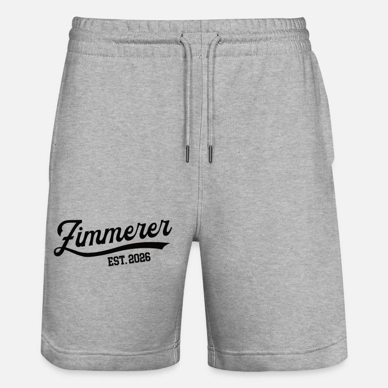 Carpenter 2026 Occupation Carpentry Apprentice Apprentice - Stanley/Stella Trainer Unisex Organic Jogging Shorts - heather grey